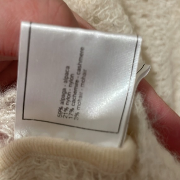 Stunning sheer chanel turtleneck sweater size 38 m/l cashmere blend - Picture 7 of 8